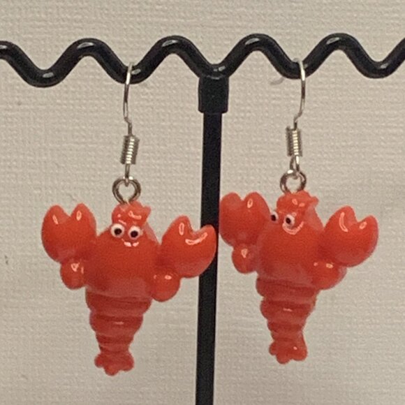 Lobster Earring, Funny Food Earring, Seafood Earring, Gift Idea, Shellfish - Picture 3 of 4